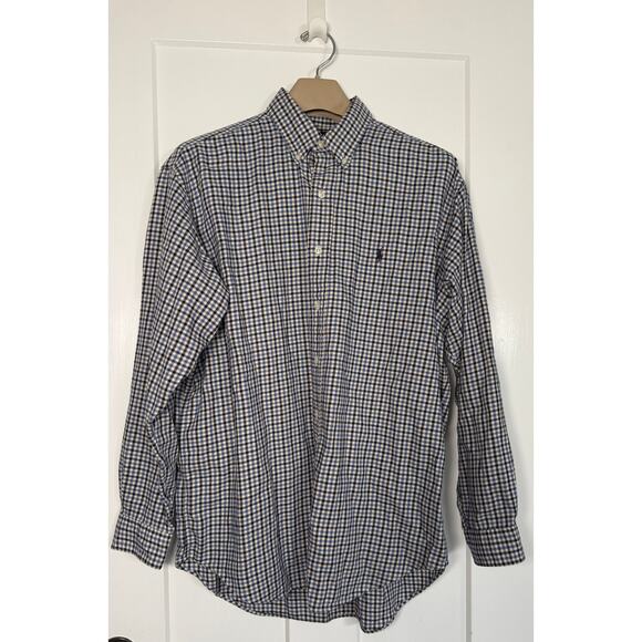 Ralph Lauren Other - Ralph Lauren Blake Flannel Button Down 100% Cotton Size LARGE Blue Black White